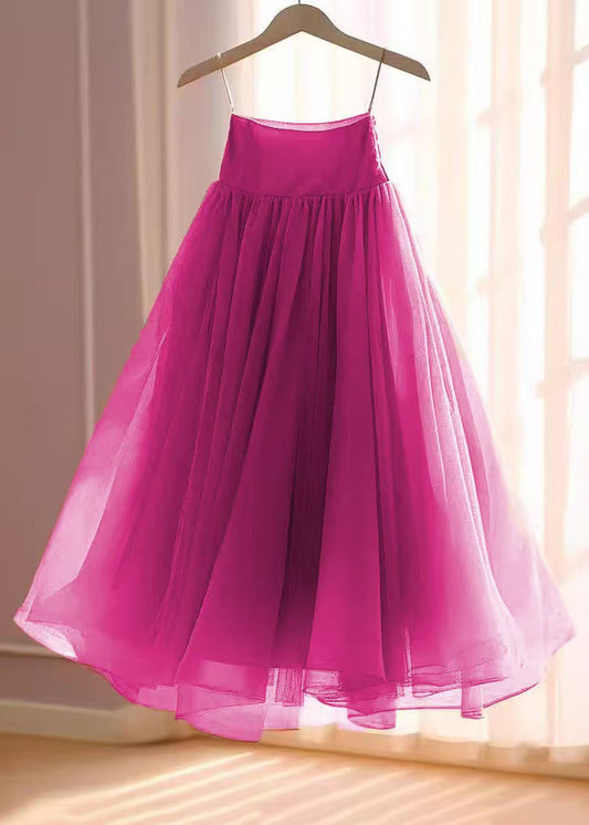 Rose High Waist Chiffon Skirts Summer