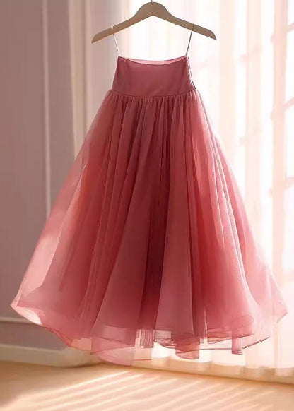 Rose High Waist Chiffon Skirts Summer