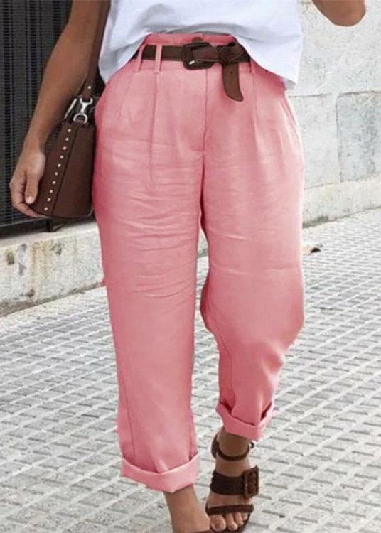 Simple Color Pocket Pants