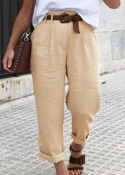 Simple Color Pocket Pants