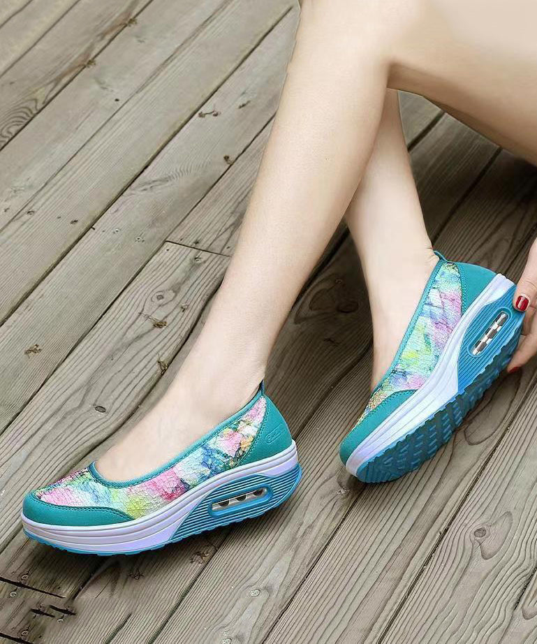 Splicing Platform Purple Breathable Mesh Soolinen Shoes-20251