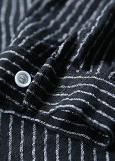 Spring Cat Lacing Stripe Loose Shirt