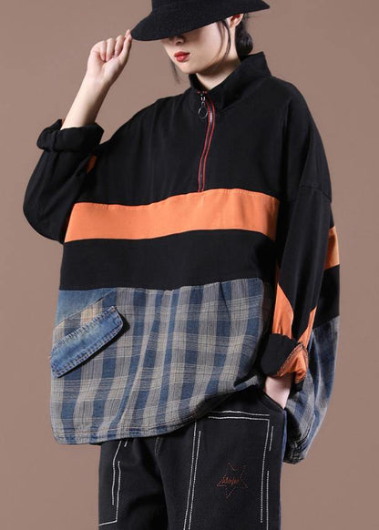 Women Stand Spring Bohemian Blouse Black Fashion Ideas Tops
