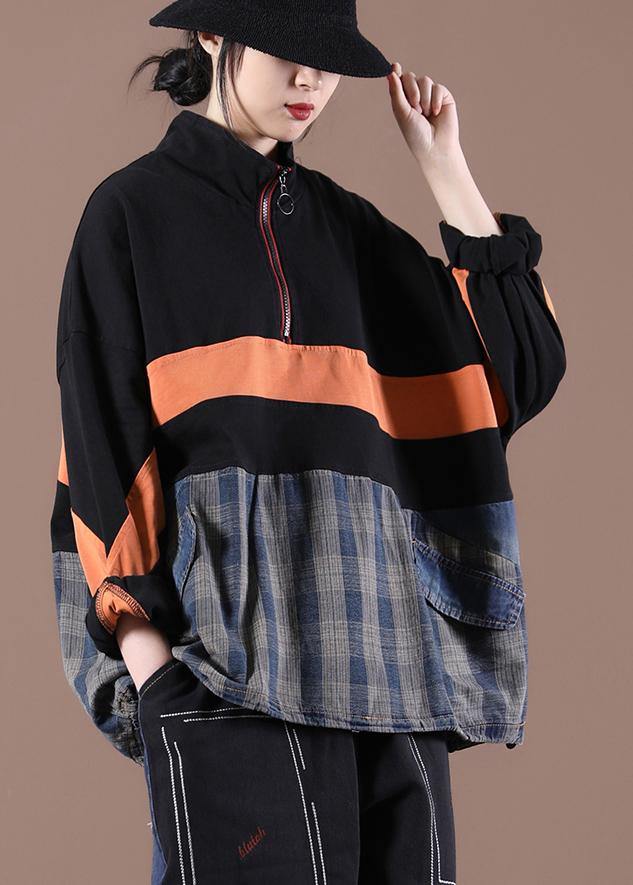 Women Stand Spring Bohemian Blouse Black Fashion Ideas Tops