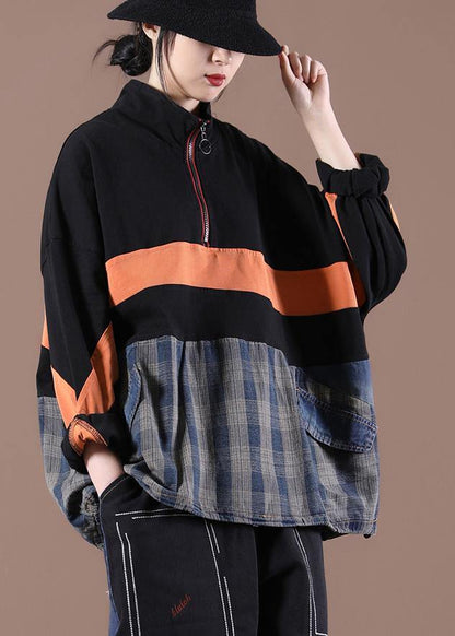 Women Stand Spring Bohemian Blouse Black Fashion Ideas Tops