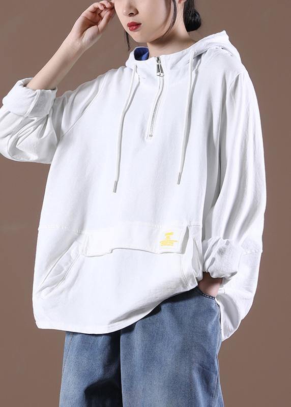 Women White Classy Pockets Fine Spring Tops