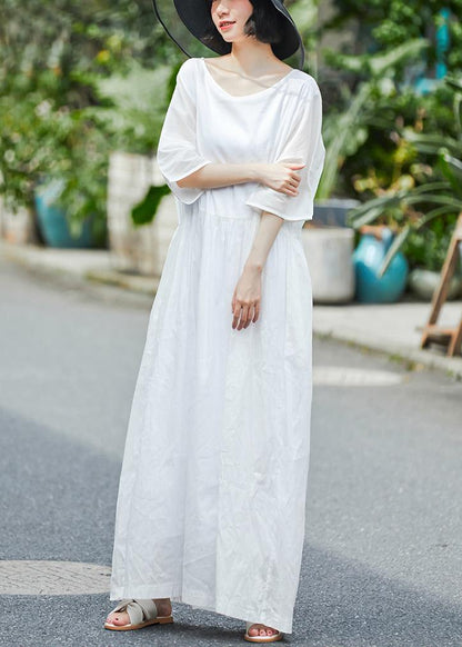 White Dresses Kaftan Sundress