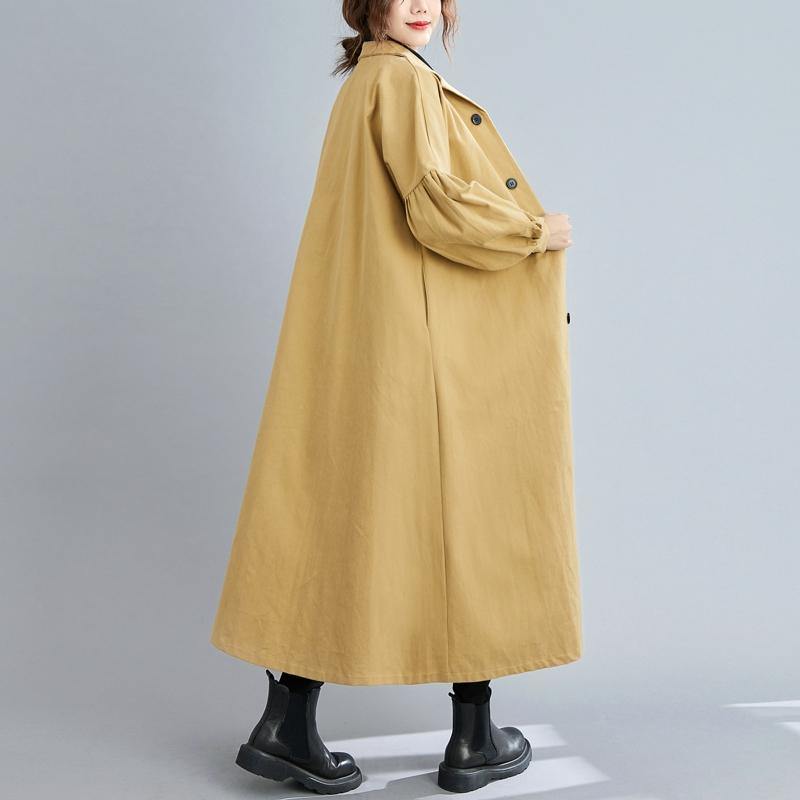 Black Coats Sewing Lapel Button Down Coats