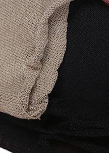 Women black blended top silhouette o neck short summer tops