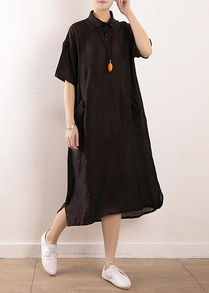 Black Clothes Metropolitan Museum Photography Side Open Maxi Summer Dresses