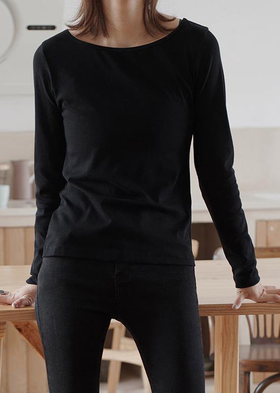 Black Cotton Blouses for Wild Clothing Fall Blouses