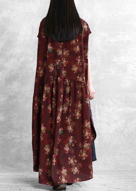 Black Print Cotton Tunic Pattern O Neck Patchwork Tunic Top
