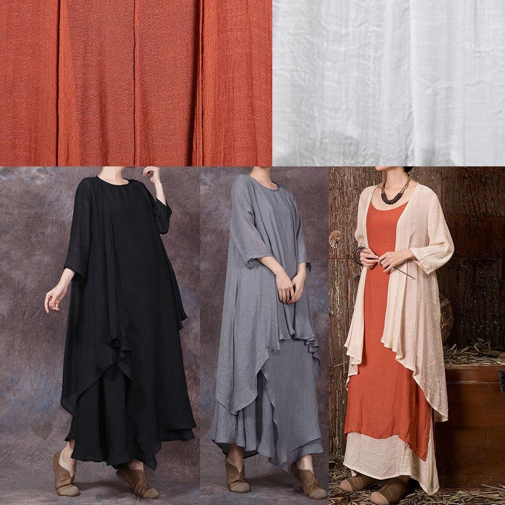 Bracelet Sleeved Linen Tops Tunic Tops Nude Cardigan Summer