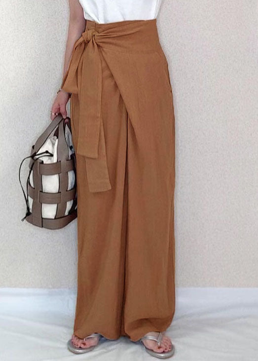 Asymmetrical Side Tie Pants