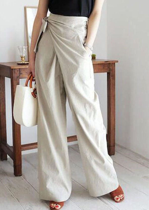 Asymmetrical Side Tie Pants
