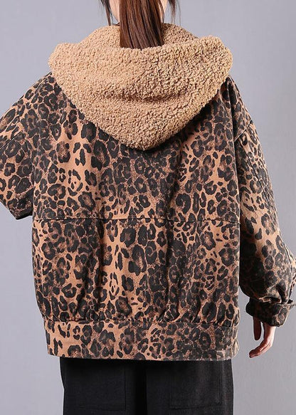 Chocolate Fine Coats Outfits Hooded Patchwork Outwear