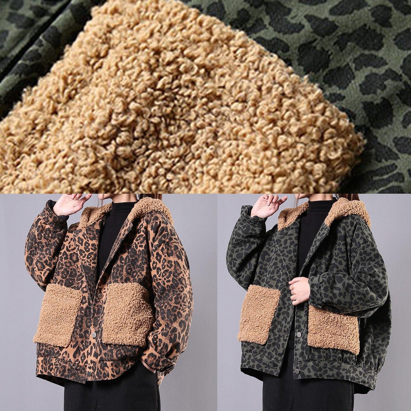 Chocolate Fine Coats Outfits Hooded Patchwork Outwear
