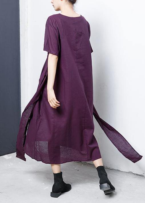 Cotton Tunics Fine Lacing and Drawstring Color Dress