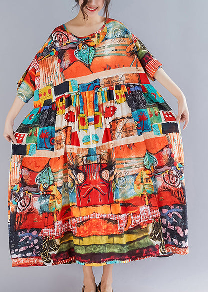 Cotton Dresses Soft Surroundings Outfits O Neck Half Sleeve Dresses Summer Dress