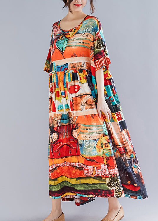 Cotton Dresses Soft Surroundings Outfits O Neck Half Sleeve Dresses Summer Dress