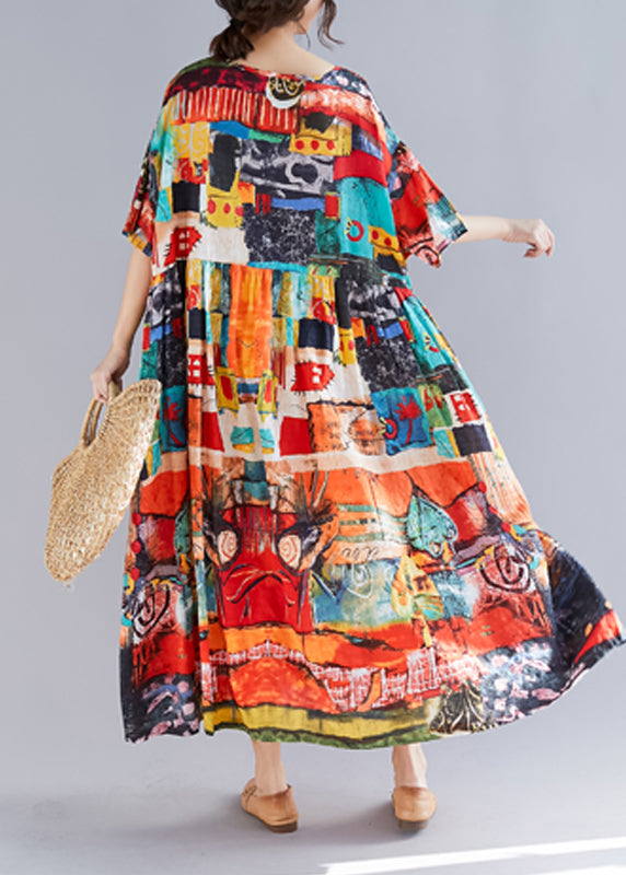 Cotton Dresses Soft Surroundings Outfits O Neck Half Sleeve Dresses Summer Dress