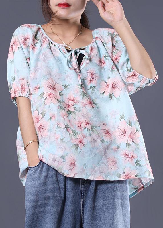 Cotton Linen Tops Blouses Design V Neck Summer Shirt