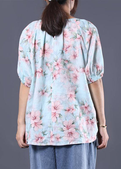 Cotton Linen Tops Blouses Design V Neck Summer Shirt