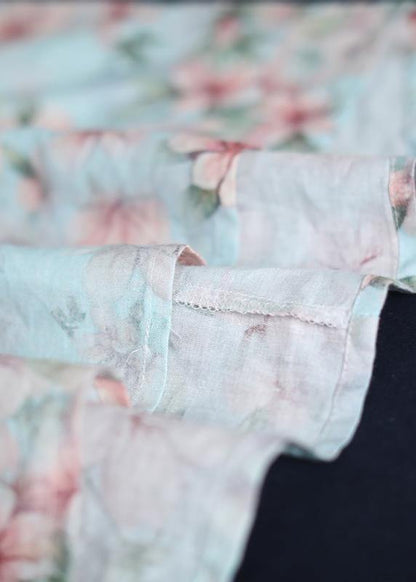 Cotton Linen Tops Blouses Design V Neck Summer Shirt