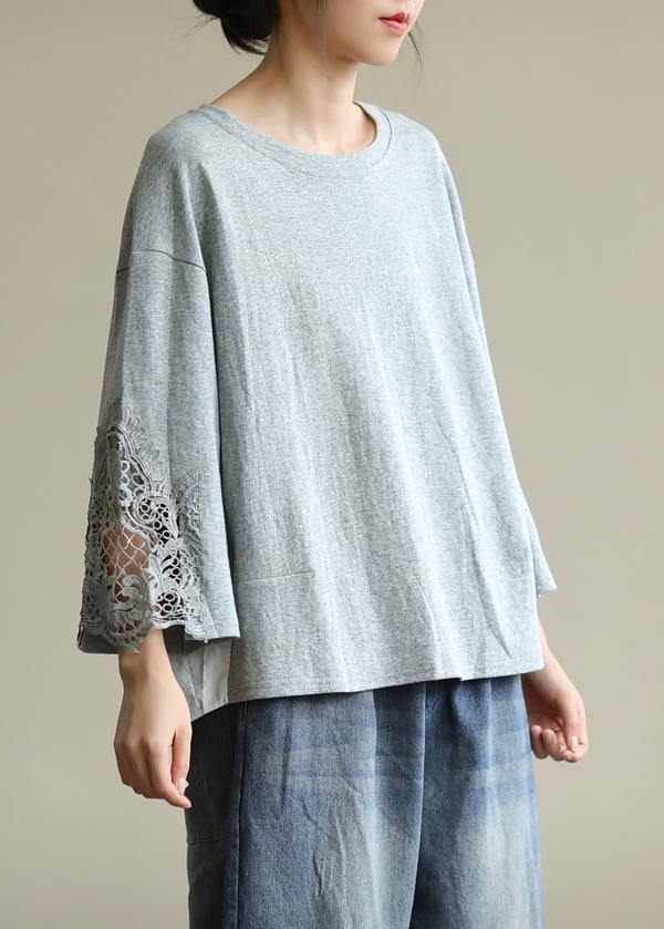 Women gray clothes For Women o neck patchwork box fall blouses