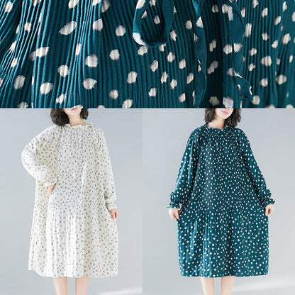 Green Chiffon Kaftans Fabrics Cinched a Line Summer Dress
