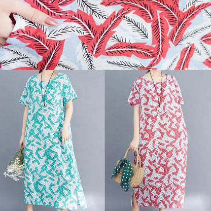 Green Cotton Dresses Fabrics Prints Maxi Summer Dresses