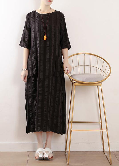 Half Sleeve Linen Clothes for Inspiration Black Dresses Summer