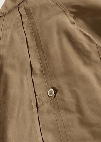 Khaki Fine Trench Coat Inspiration Long Sleeve Spring Jackets