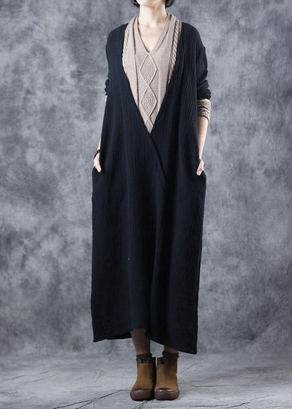 Nude Sweater Dress Outfit Upcycle Patchwork Mujer V Neck Knitted Tops