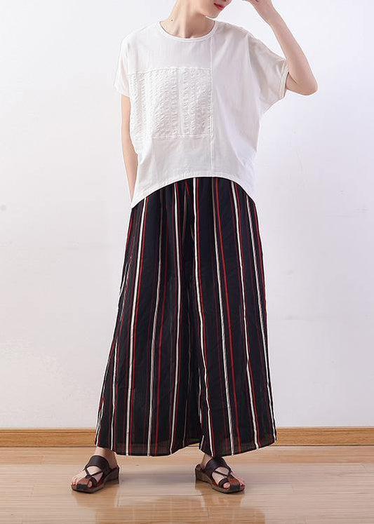 O Neck Batwing Sleeve Cotton Clothes for Cotton White Tops