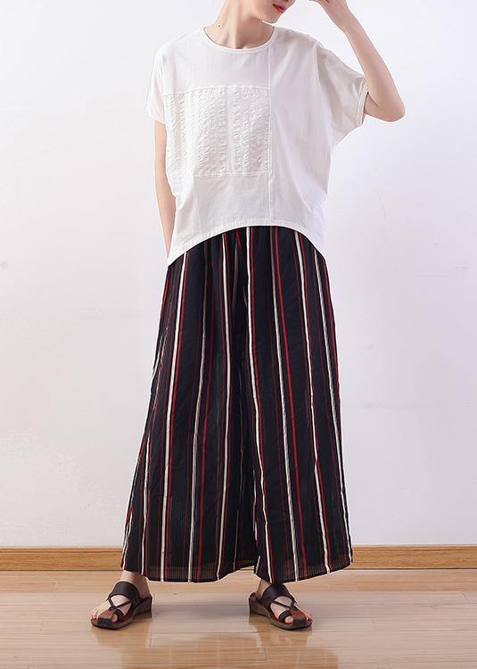 O Neck Batwing Sleeve Cotton Clothes for Cotton White Tops