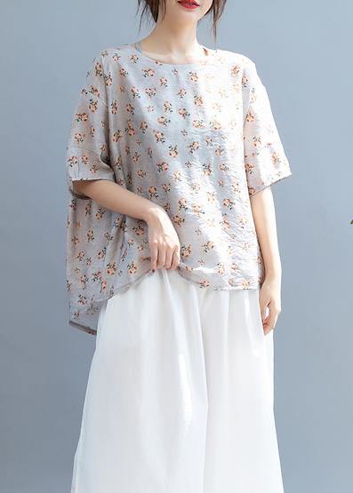 O Neck Bow Clothes for Shape Gray Blouse