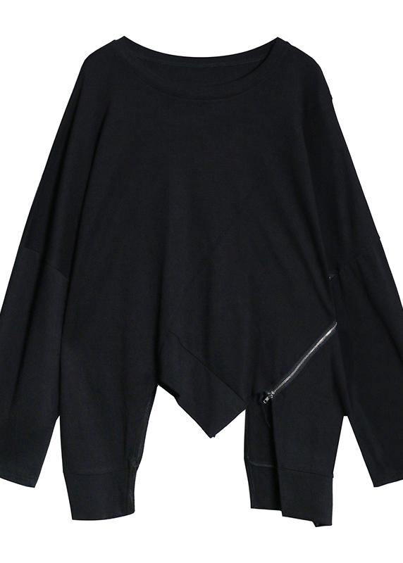 O Neck Asymmetric Linen Fall Clothes Tops White Shirts