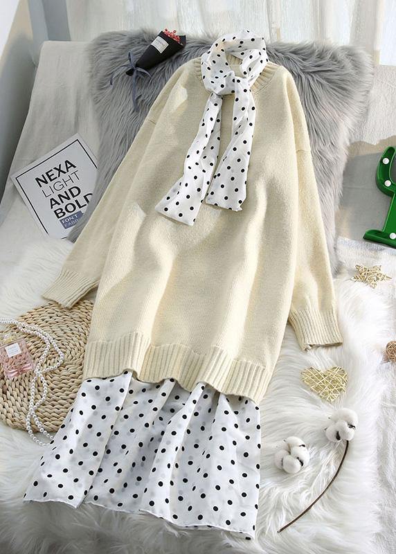 O Neck Patchwork Sweater Outfits Blue Fuzzy Sweater Dresses