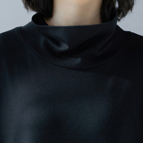 Patchwork Cotton Tunics for Korea Design Black Dresses