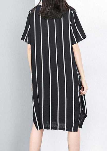 Summer Pullover Striped Irregular Dress