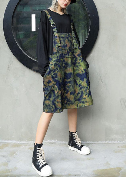 Prints Cotton Clothes False Two Pieces Cotton Fall Dresses