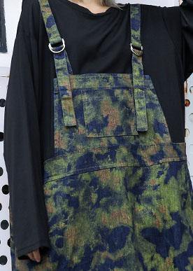 Prints Cotton Clothes False Two Pieces Cotton Fall Dresses