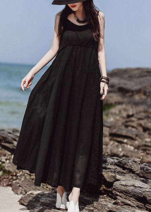 Red Sleeveless Clothes for Summer Color Double Layer Hem Dress
