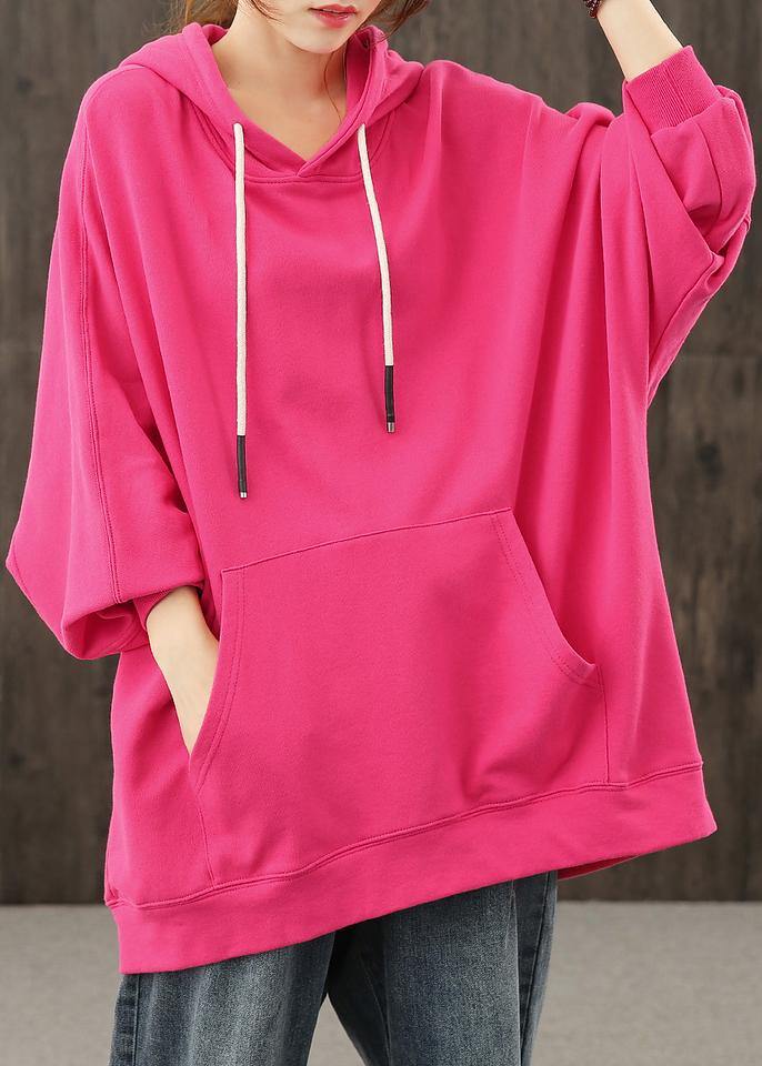 Women rose crane tops hooded drawstring short shirts
