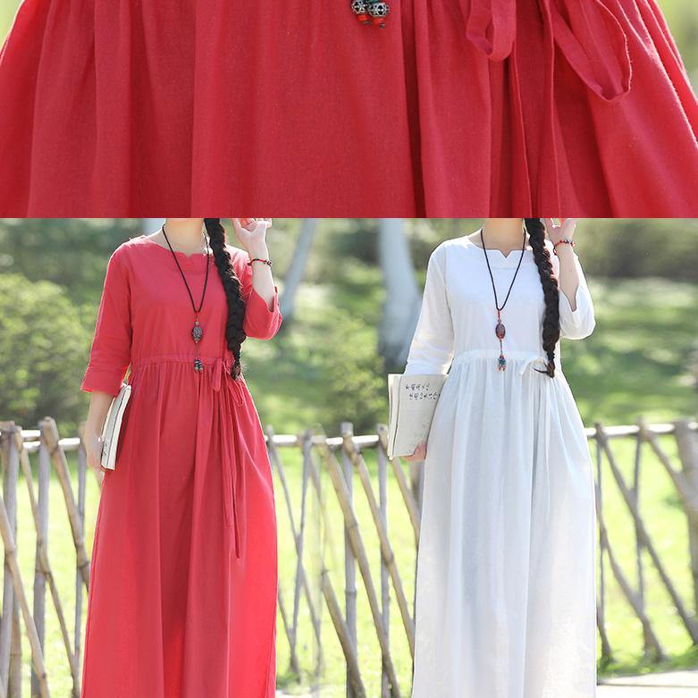 V Neck Three Quarter Sleeve Linen Cotton Long Shirts Tutorials White Traveling Dresses Summer