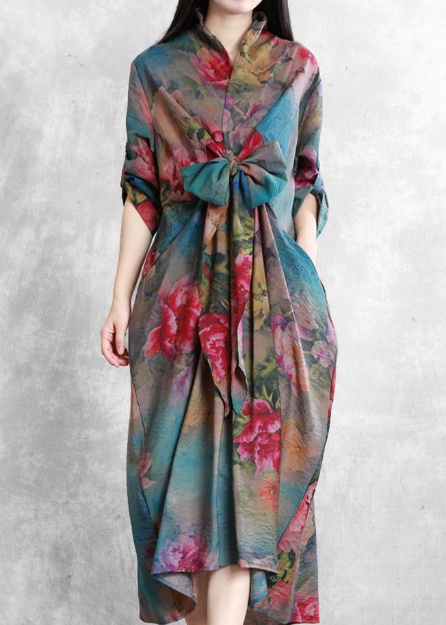V Neck Asymmetric Clothes Tunic Tops Dresses
