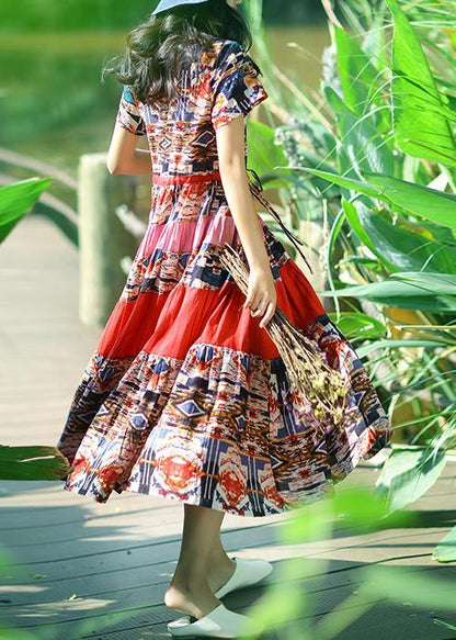 V Neck Drawstring Cotton Clothes for Wardrobes Dresses Summer