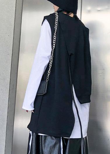 Women white cotton clothes For Women hem Hole daily o neck blouses