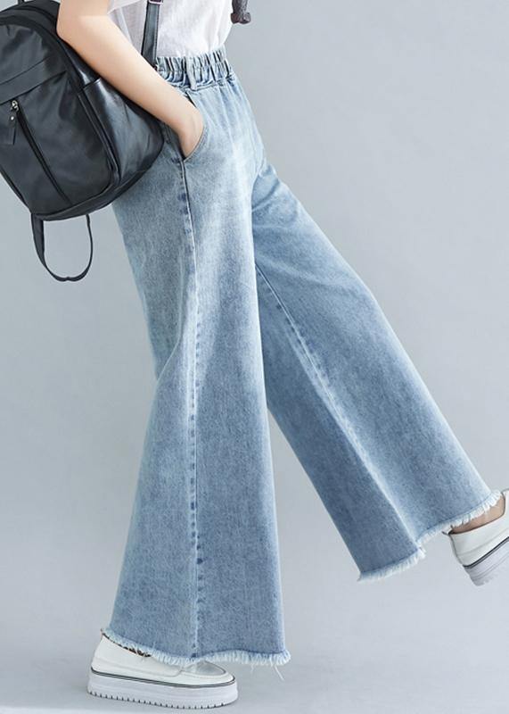 Elastic Waist Wide Leg Pants